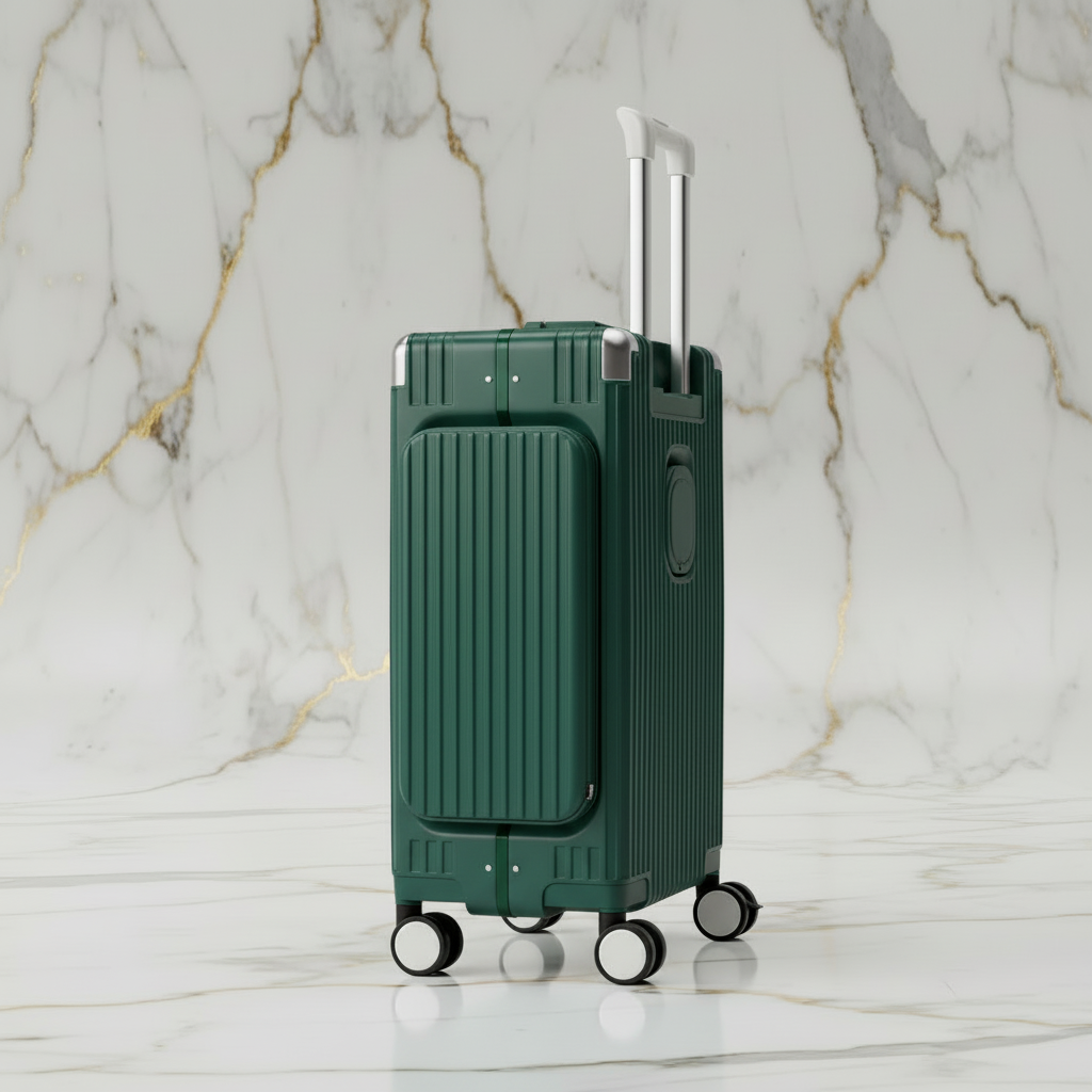 الحقيبة باللون #2f4542 - منظر جانبي