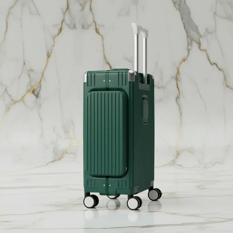 الحقيبة باللون #2f4542 - منظر جانبي