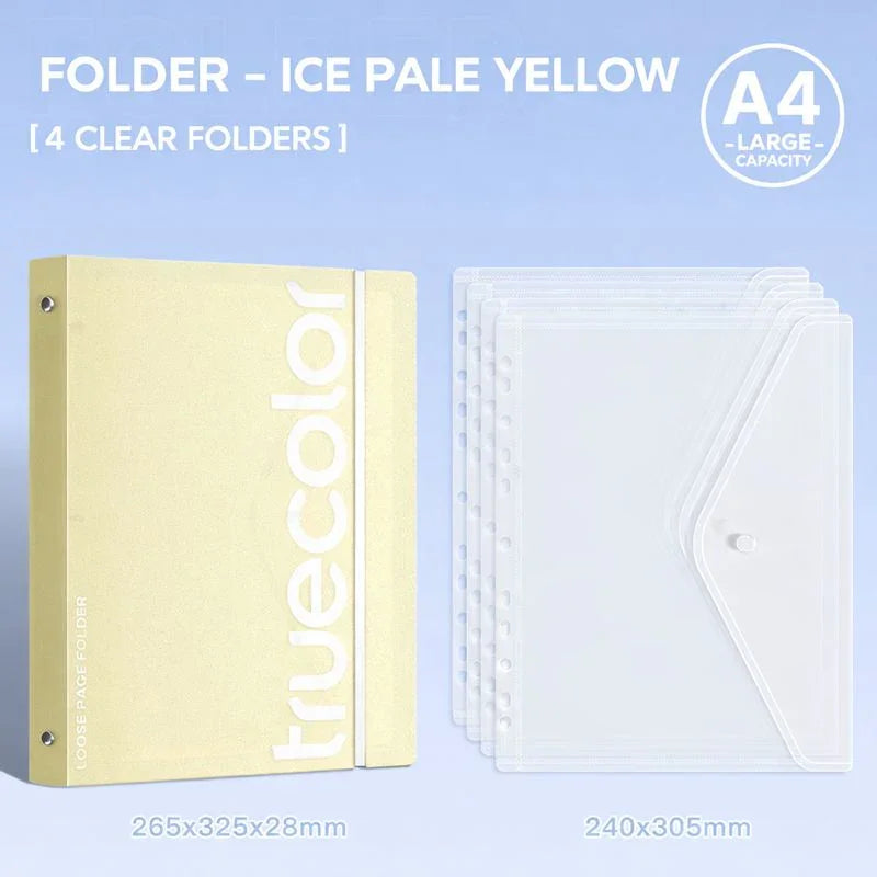 A4 Loose-Leaf Folder Information Book Transparent