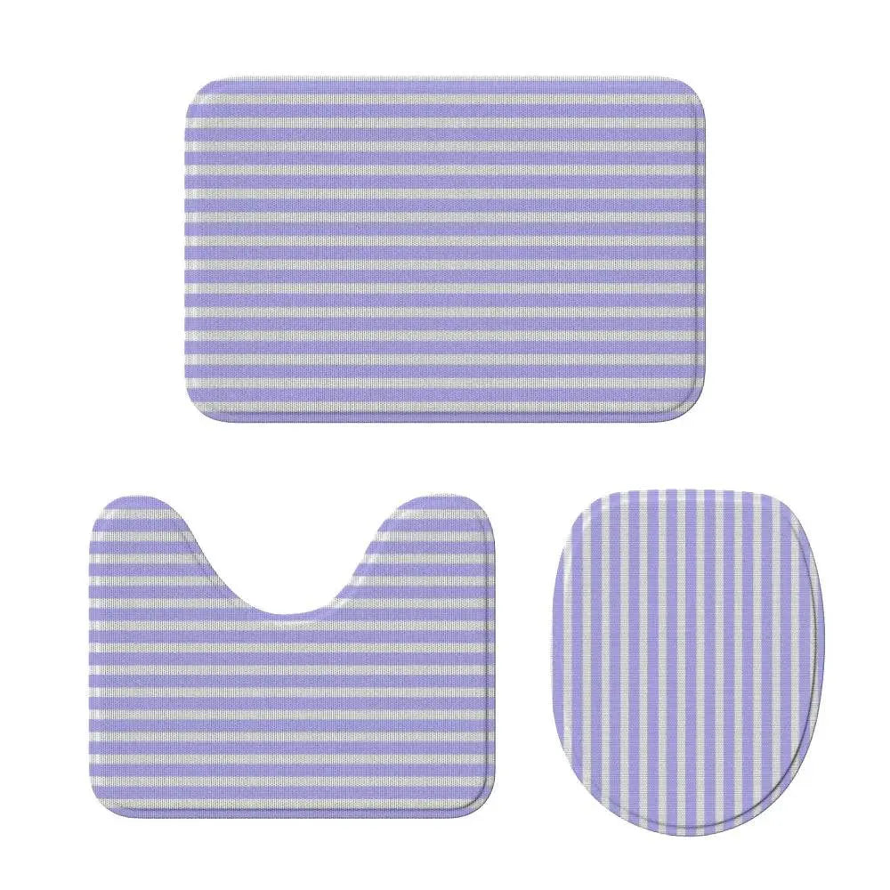 3 Piece Mauve Bathroom Mat - IVORYNN