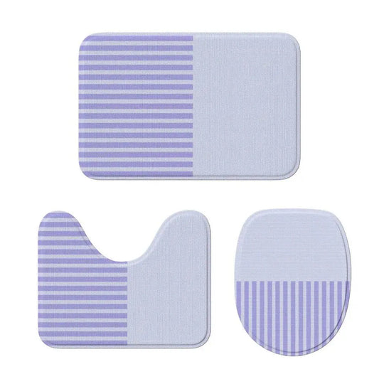 3 Piece Mauve Bathroom Mat