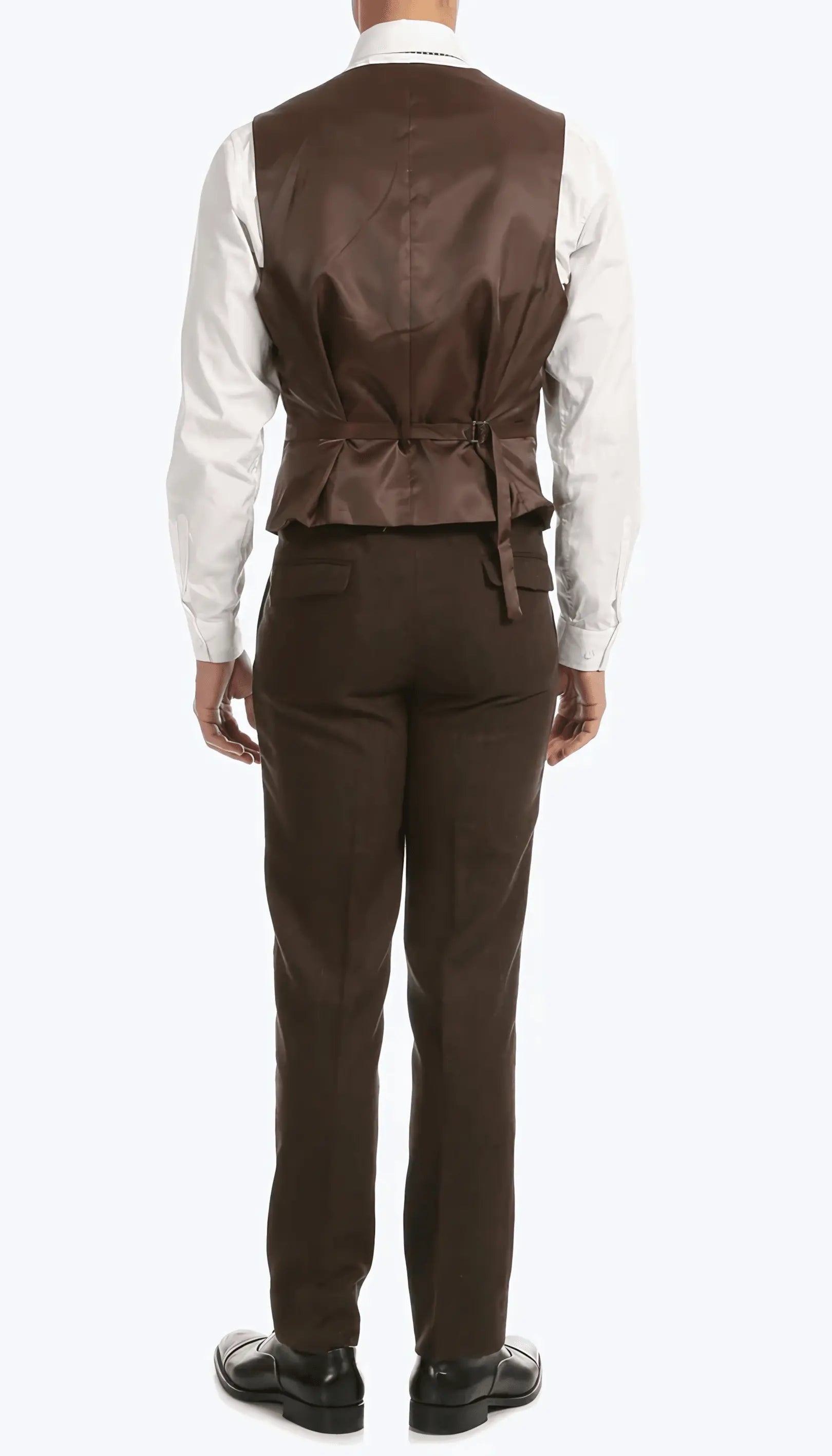 3-Piece Slim Fit Cognac Suit - IVORYNN