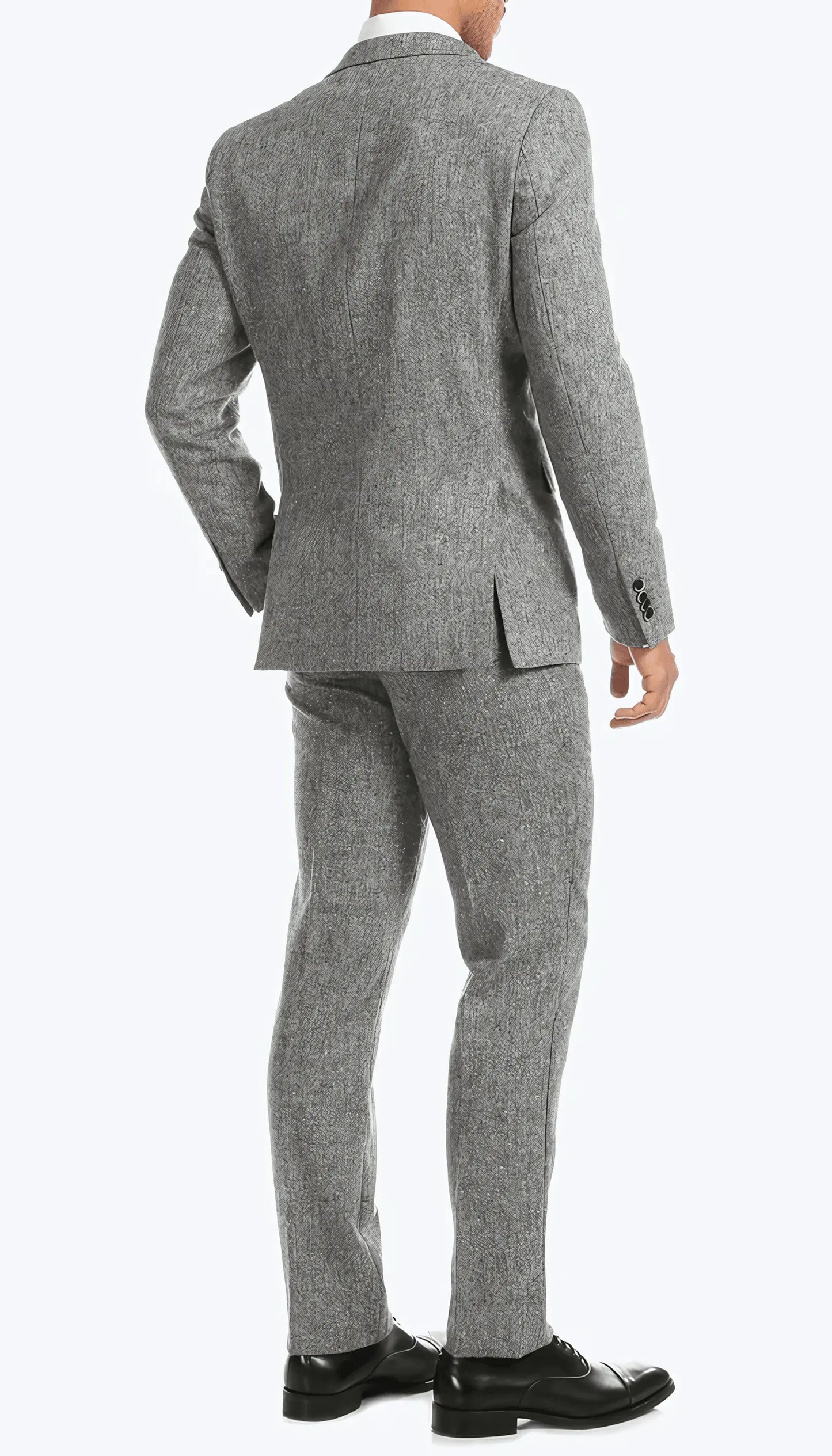 3-Piece Slim Fit Grey Suit - IVORYNN