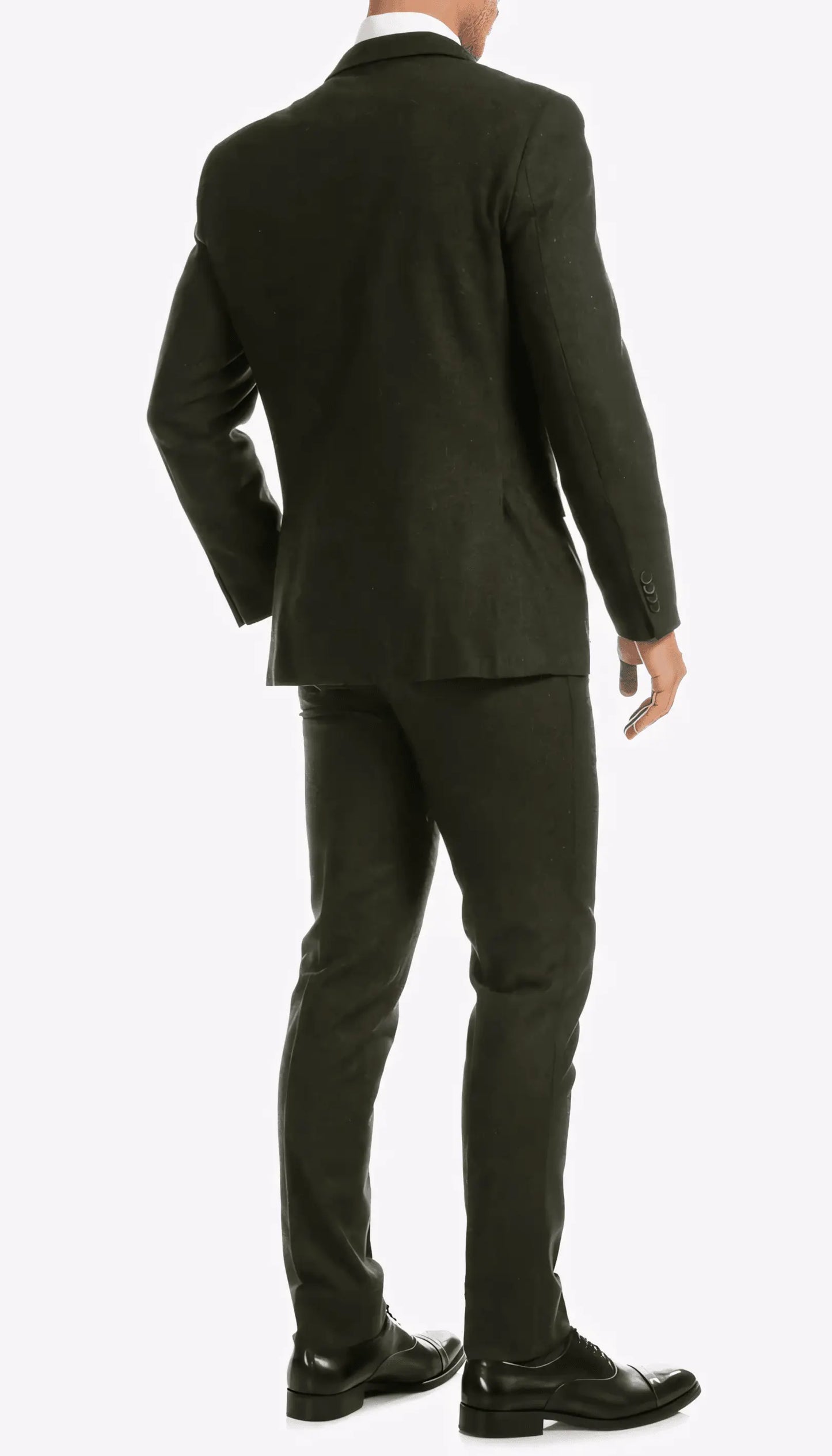 3-Piece Slim Fit Hunter Green Suit - IVORYNN