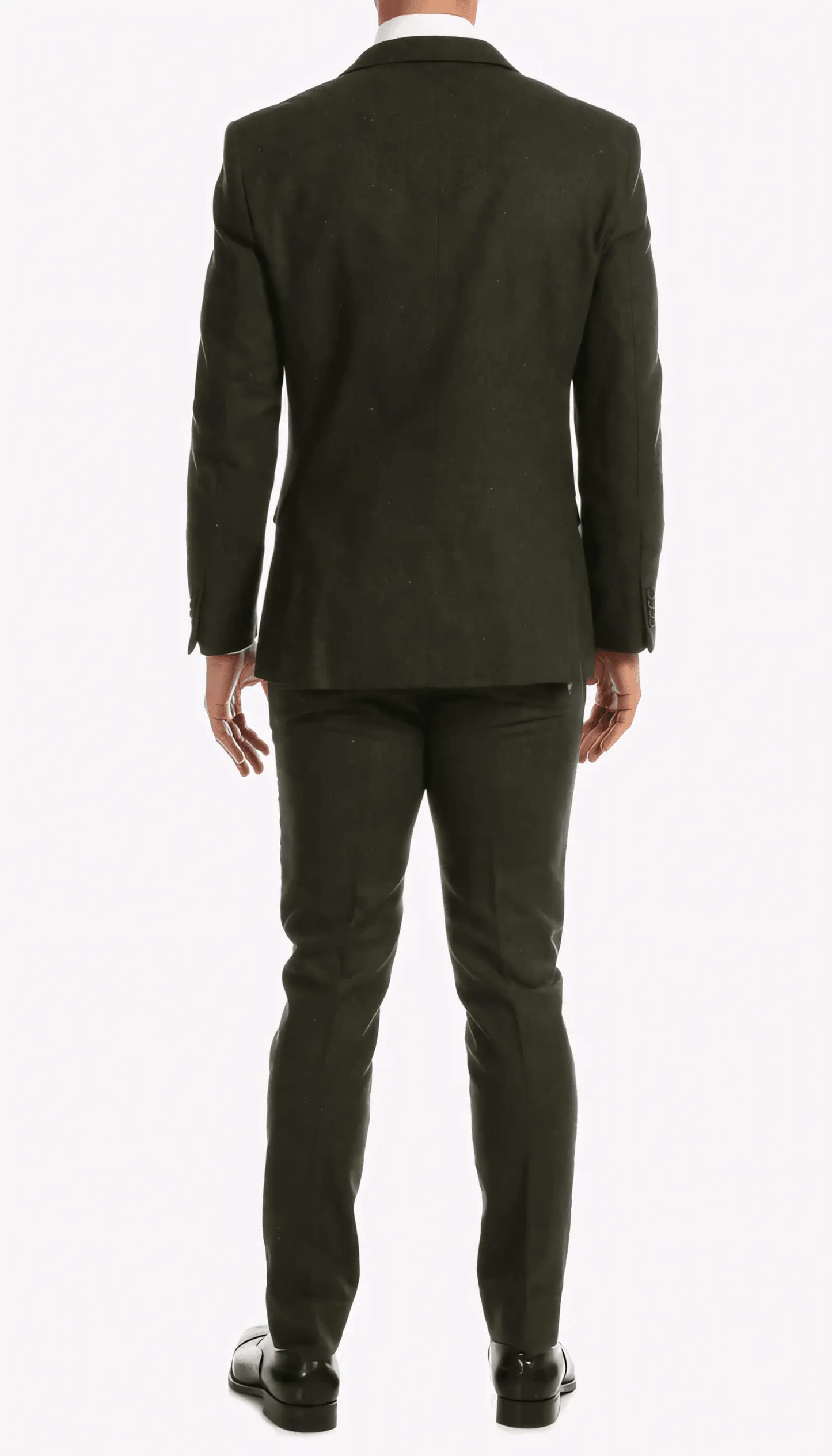 3-Piece Slim Fit Hunter Green Suit - IVORYNN