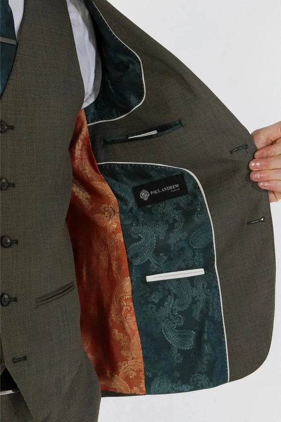 3 Piece Summer Wedding Fit Wenge Suit - IVORYNN