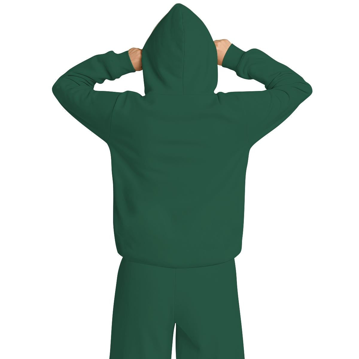Travel Nap Grass Green Hoodie with Built-in Eye Mask