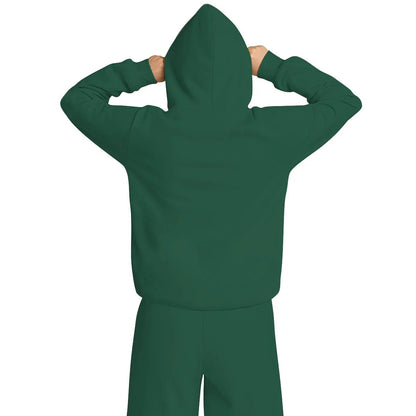 Travel Nap Grass Green Hoodie with Built-in Eye Mask