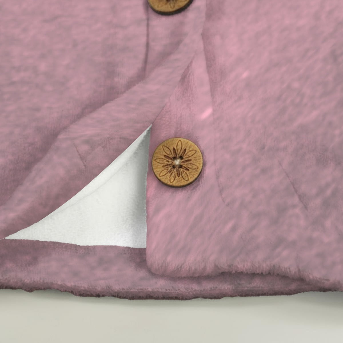 Merry Christmas Cherry Pink Flannel Hoodie with Cat Ears