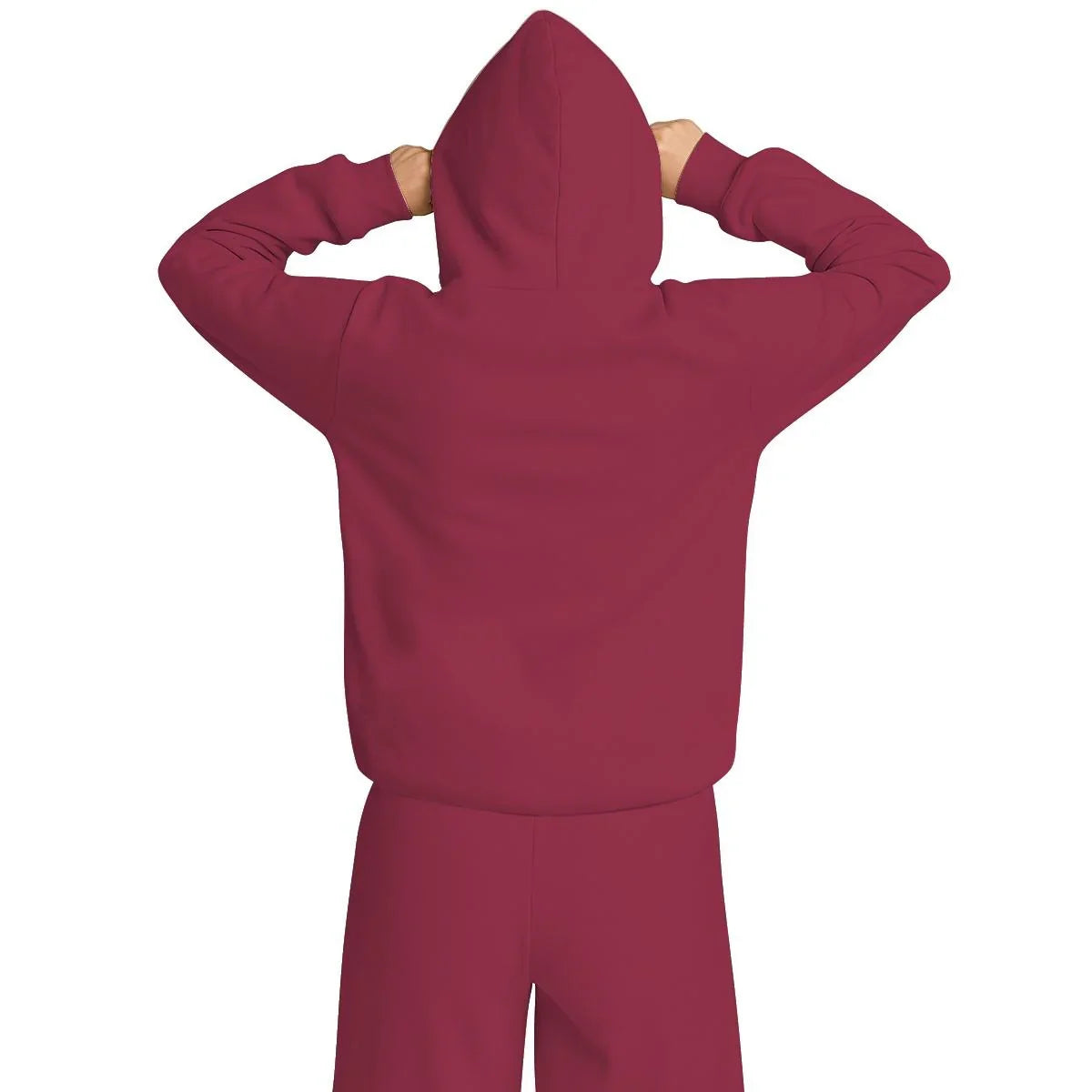 Travel Nap Red Wine Hoodie with Built-in Eye Mask