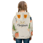 Merry Christmas Borg Girls Pastel Gray Sweatshirt With Ear