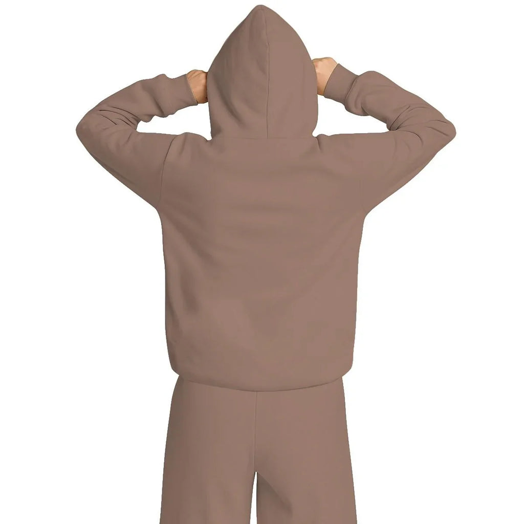 Travel Nap Dark Brown Hoodie with Built-in Eye Mask