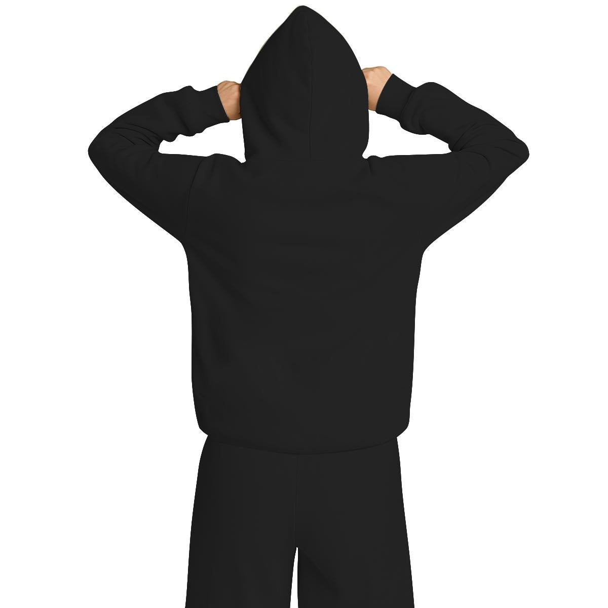 Travel Nap Balck Hoodie with Built-in Eye Mask