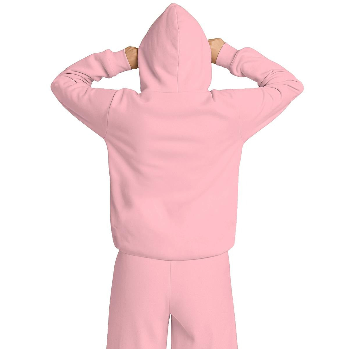 Travel Nap Pink Hoodie with Built-in Eye Mask