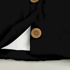 Black Nude Flannel Hoodie with Cat Ears