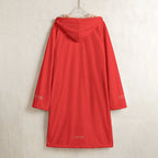 Horn Button Red Long Fleece Windbreaker