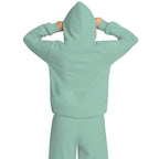 Travel Nap Mint Hoodie with Built-in Eye Mask