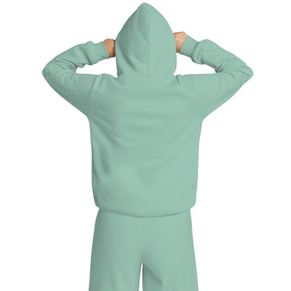 Travel Nap Mint Hoodie with Built-in Eye Mask