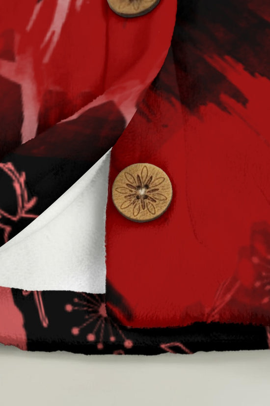 Merry Christmas black Flannel Hoodie with Cat Ears