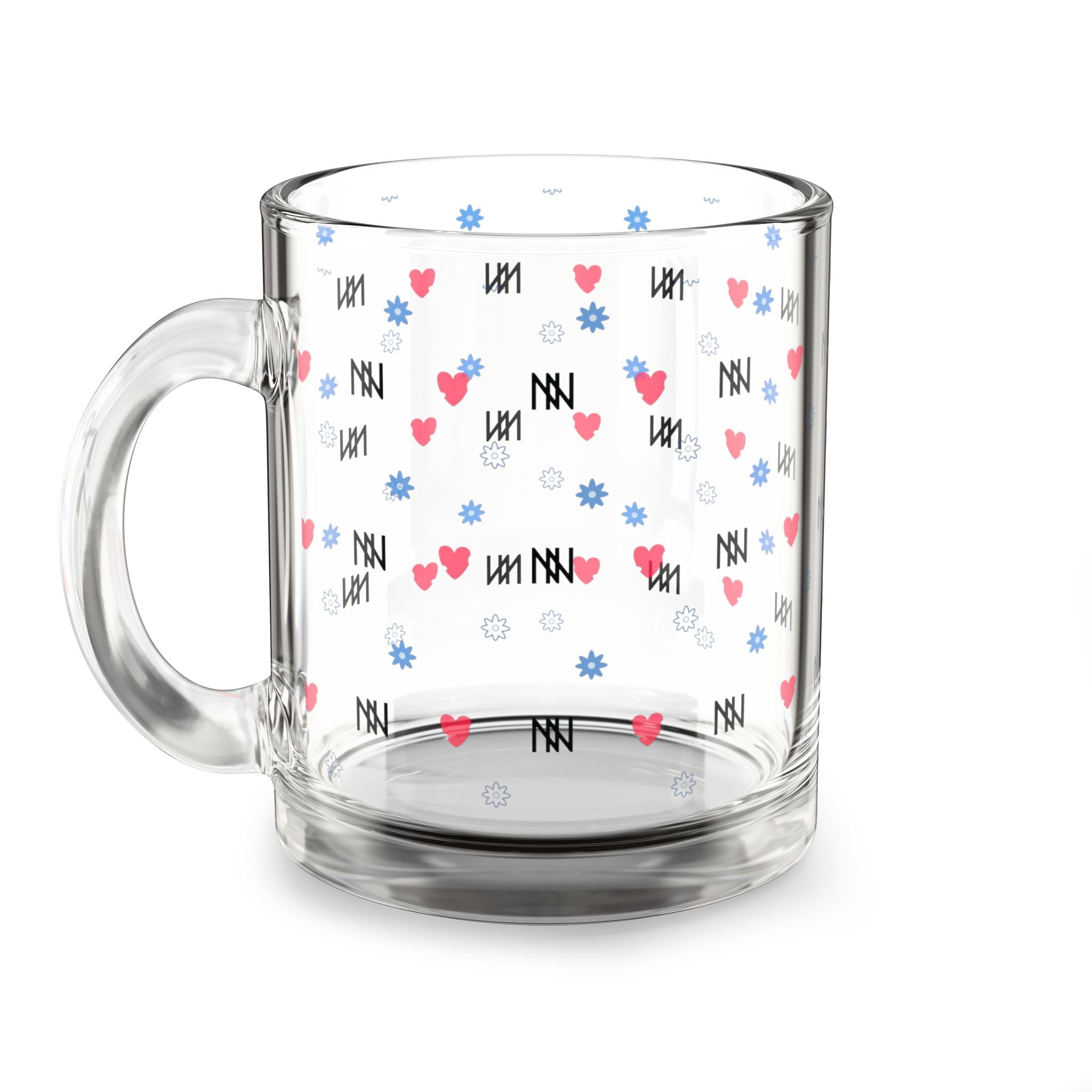 10oz Glass Mug Heart IVORYNN
