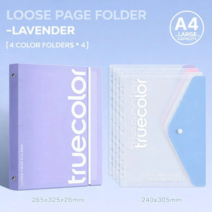 A4 Loose-Leaf Folder Information Book Transparent