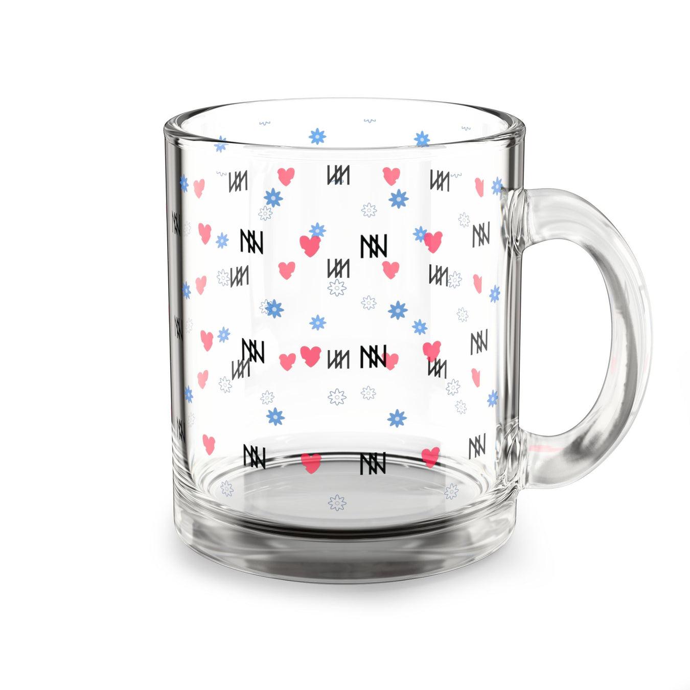 10oz Glass Mug Heart IVORYNN