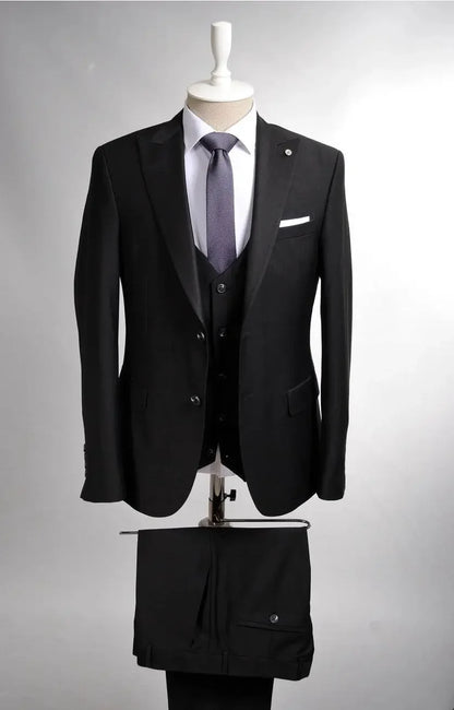 3Pcs Slim Fit Luxury Wedding Men's Suit - IVORYNN