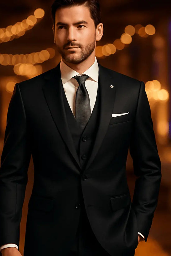 3Pcs Slim Fit Luxury Wedding Men's Suit - IVORYNN