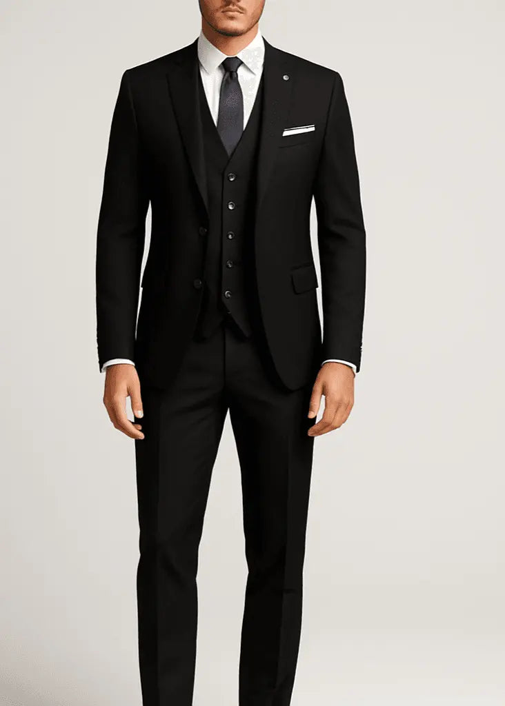 3Pcs Slim Fit Luxury Wedding Men's Suit - IVORYNN