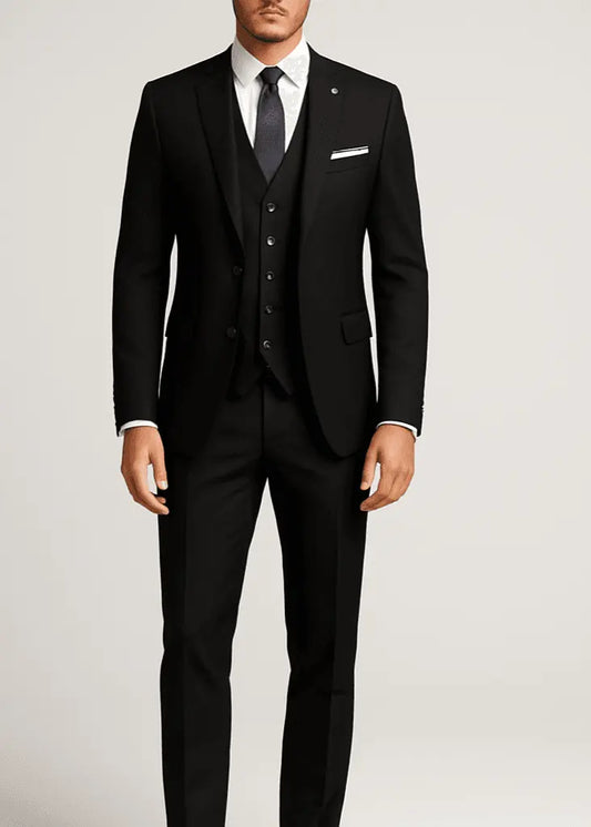 3Pcs Slim Fit Luxury Wedding Men's Suit