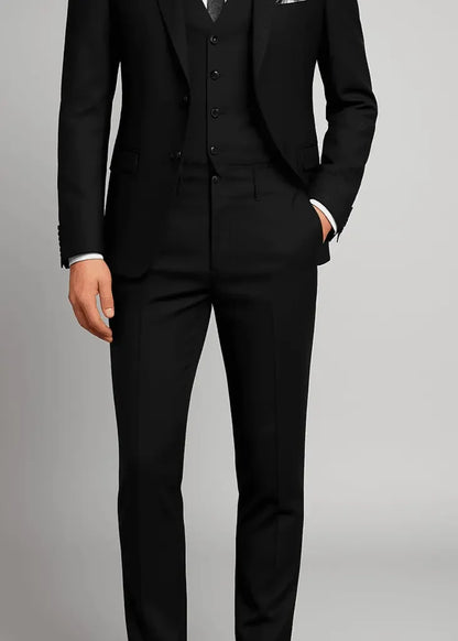 3Pcs Slim Fit Luxury Wedding Men's Suit - IVORYNN