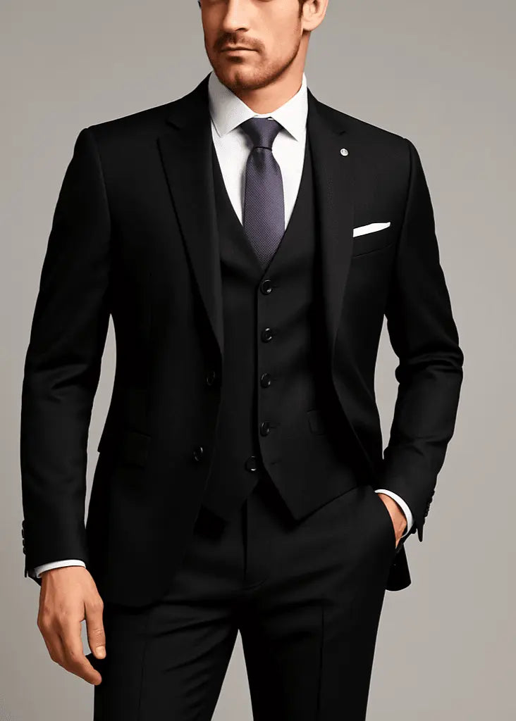 3Pcs Slim Fit Luxury Wedding Men's Suit - IVORYNN