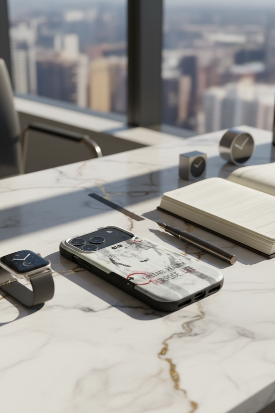 صورة 3 - الآيفون على مكتب تنفيذي فاخر