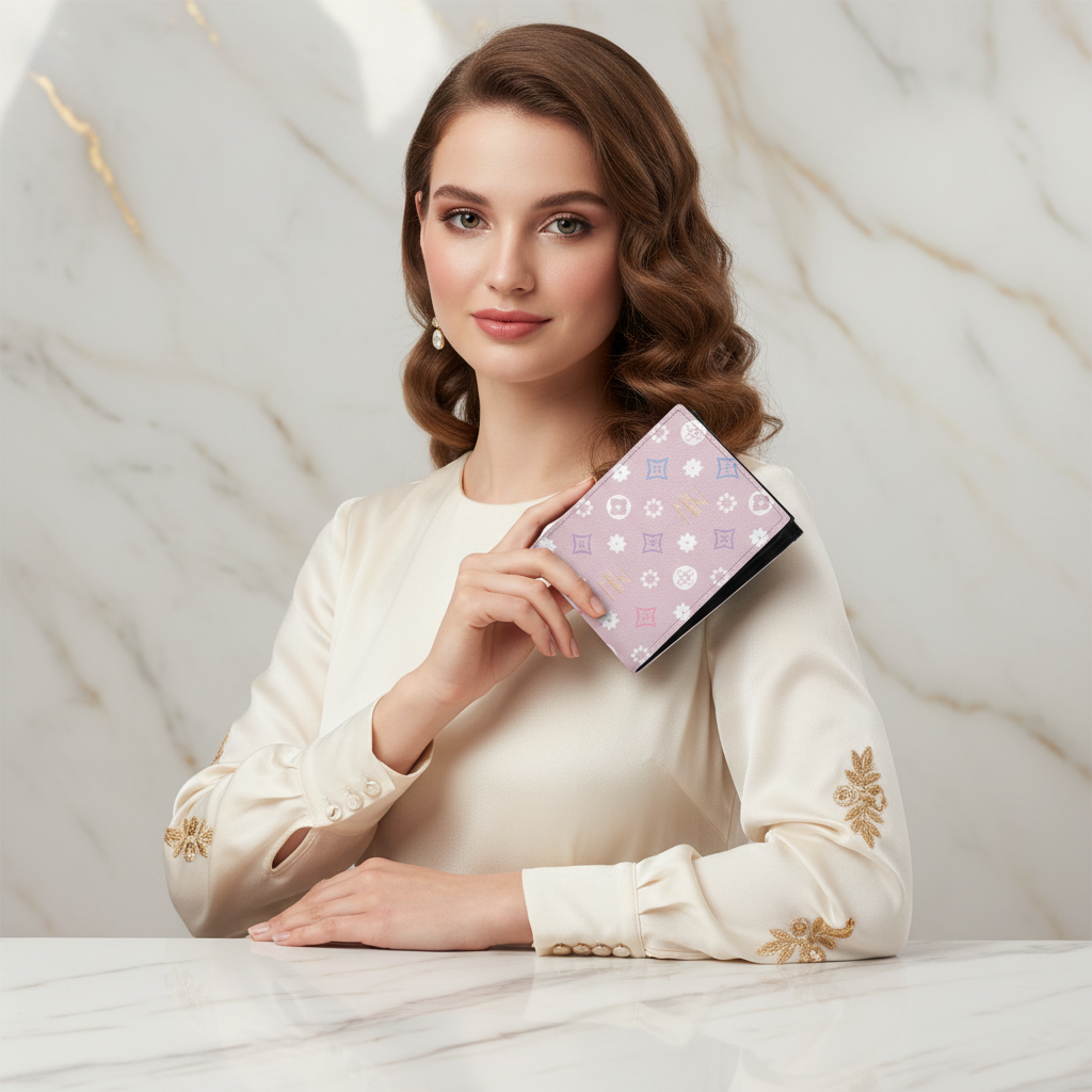 محفظة وردية فاخرة 3