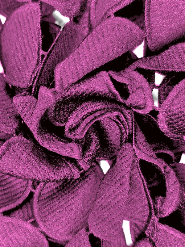 Chic High Waisted Knit Ribbed Casual Pink Trousers