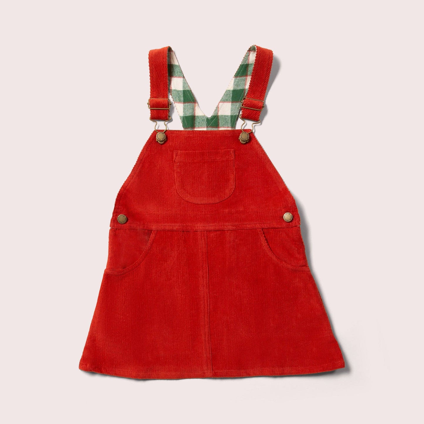 Hazelnut Organic Cotton Classic Pinafore Dress, Soft Corduroy for Kids & Baby