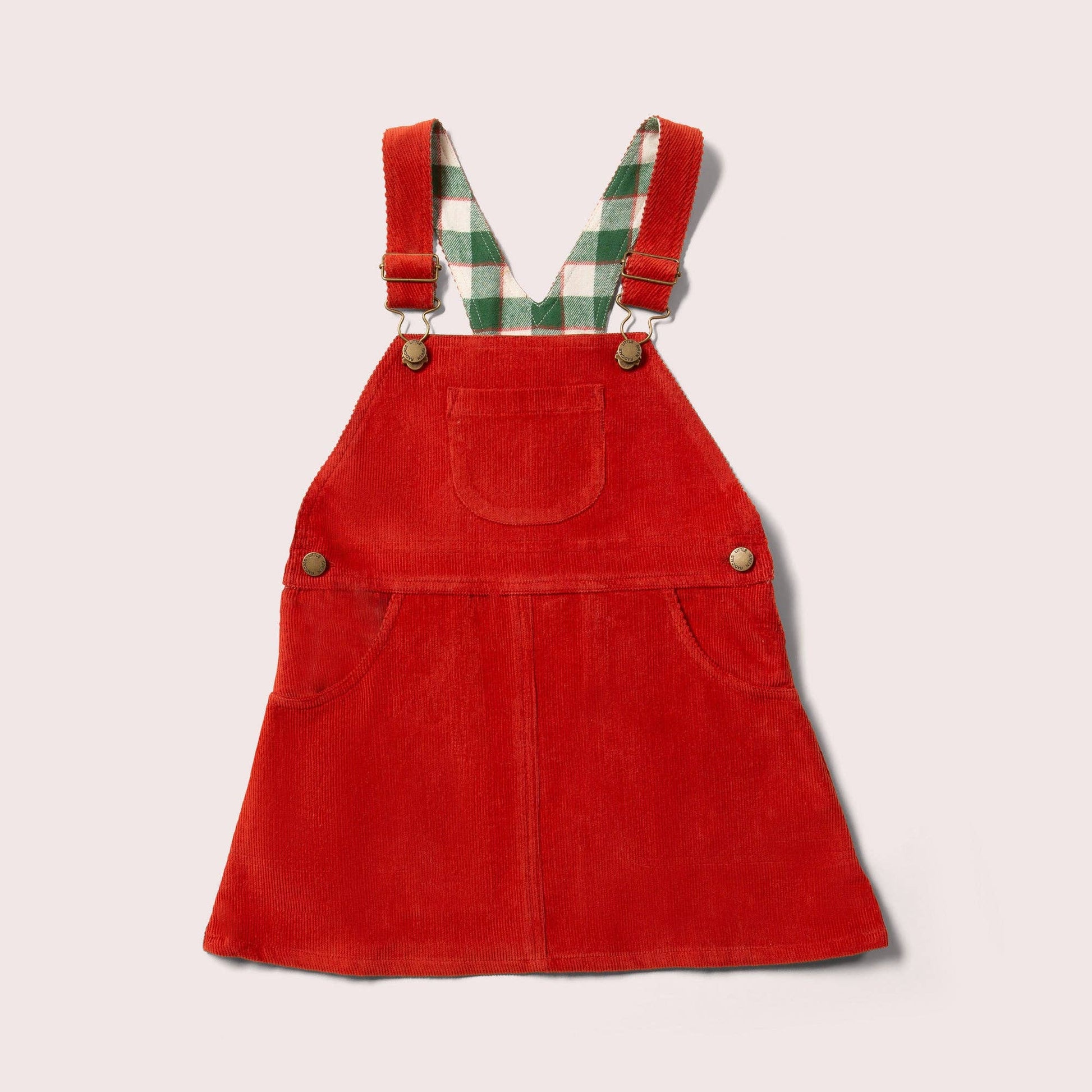 Hazelnut Organic Cotton Classic Pinafore Dress, Soft Corduroy for Kids & Baby