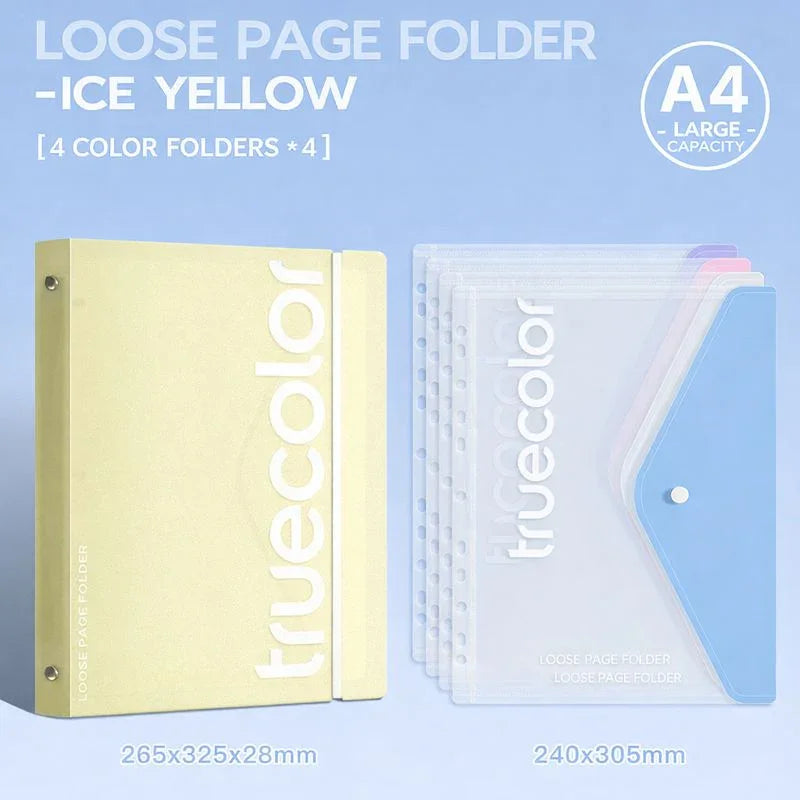A4 Loose-Leaf Folder Information Book Transparent