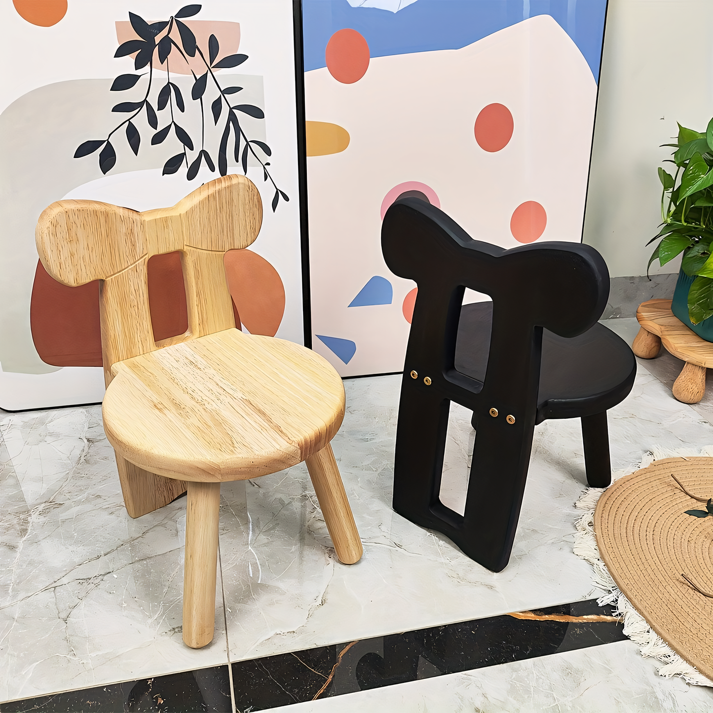 Modern Minimalist Solid Wood Chair