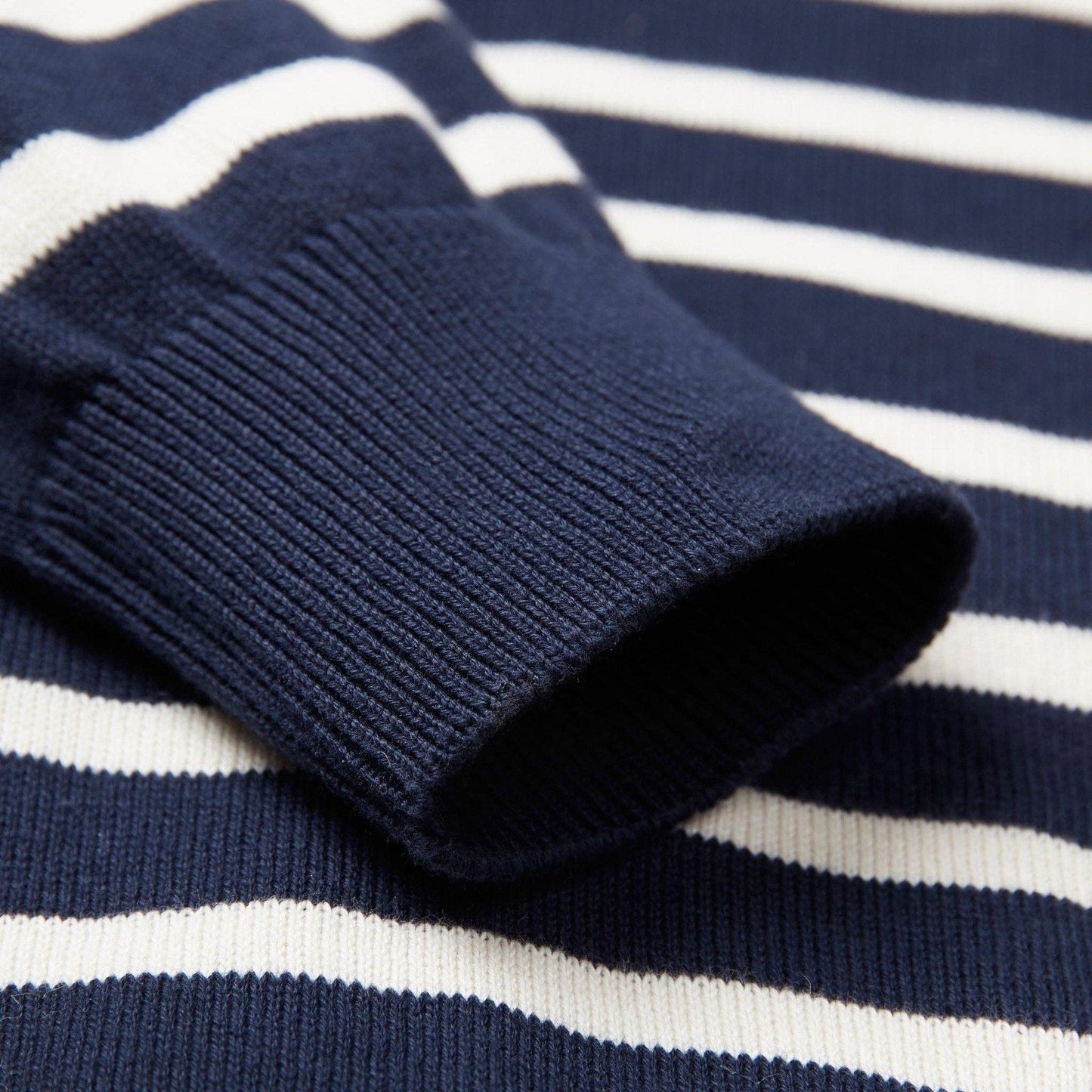 Men's Lightweight Cotton Striped Breton Sweater - Classic Crew Neck Knitwear
