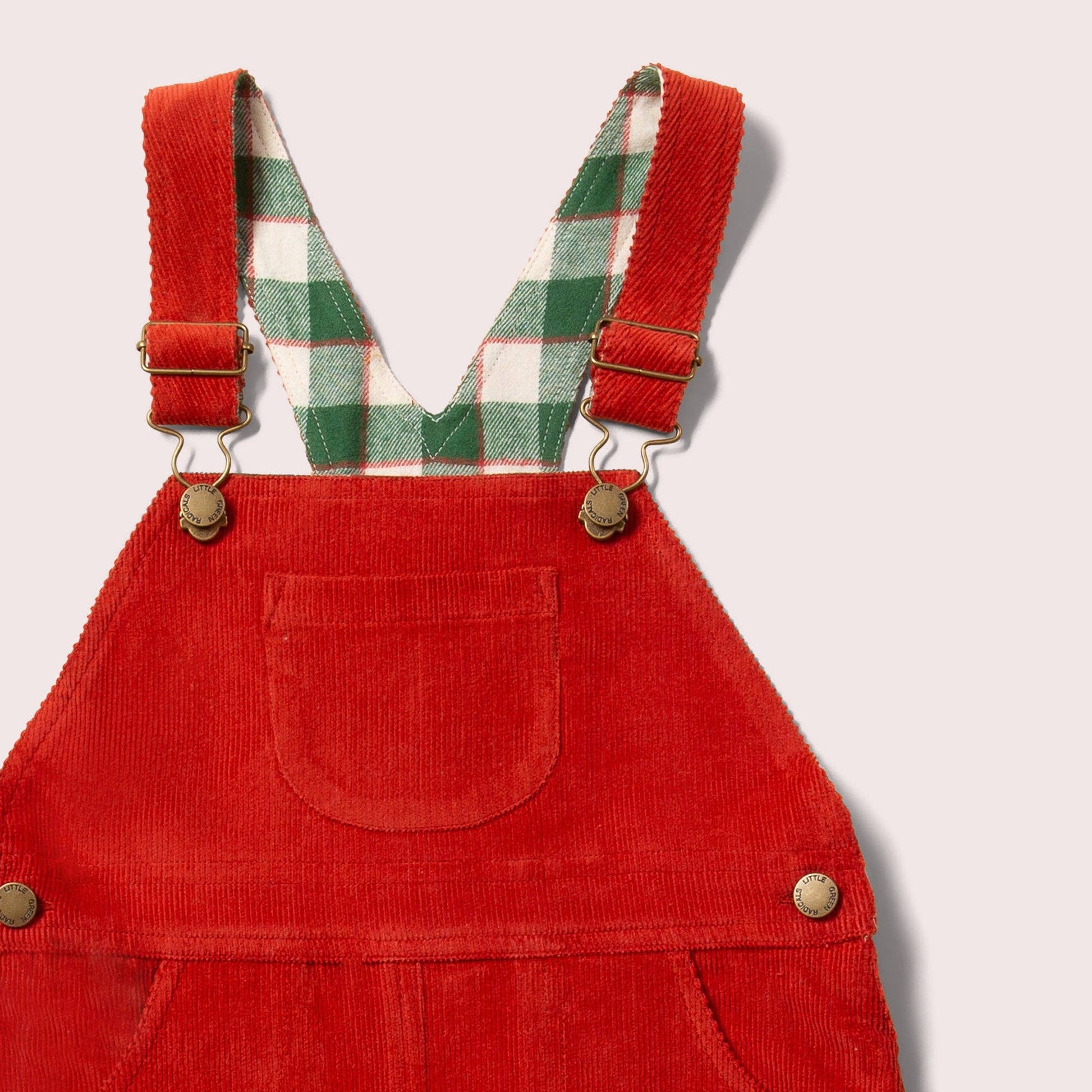 Hazelnut Organic Cotton Classic Pinafore Dress, Soft Corduroy for Kids & Baby