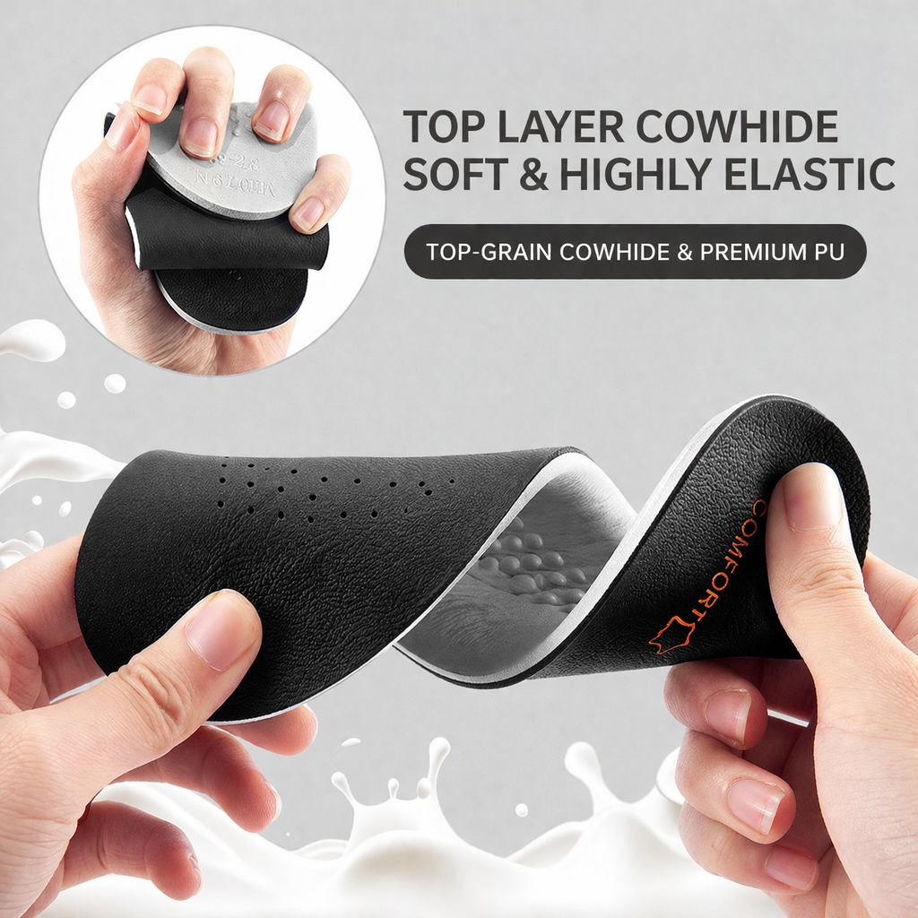Soft and Odor Breathable Cowhide Insoles