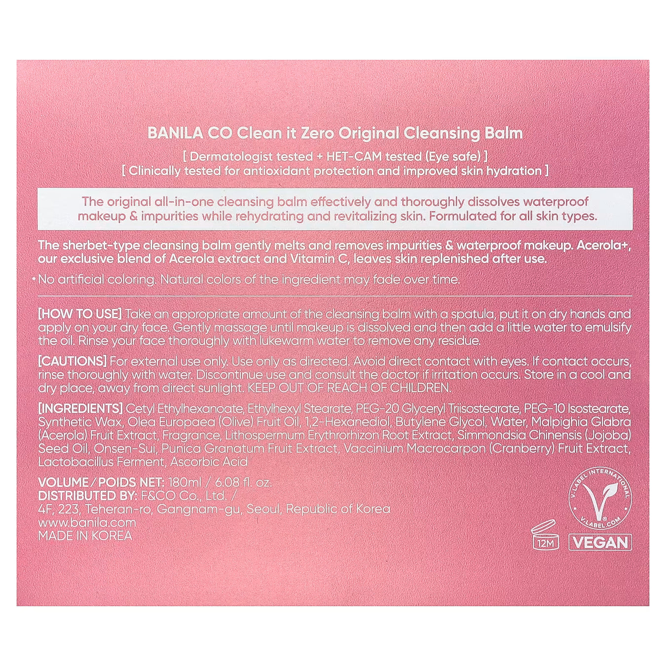 Clean It Zero Cleansing Balm Original 100ml