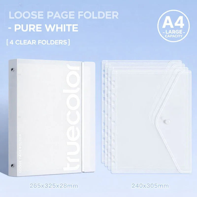 A4 Loose-Leaf Folder Information Book Transparent