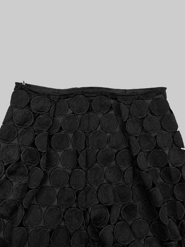 Chic High Waisted Knit Ribbed Casual Black Trousers