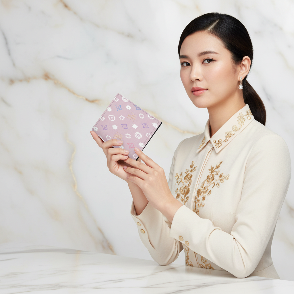 محفظة وردية فاخرة 4