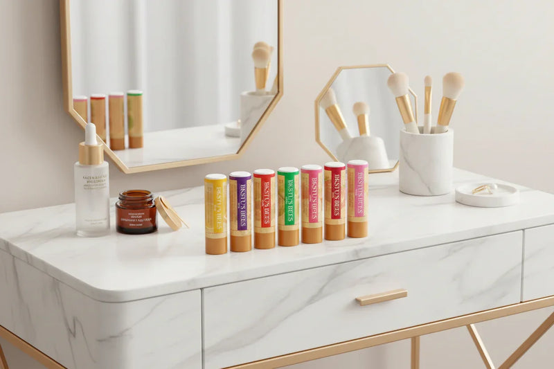 بلسم الشفاه على طاولة التسريح 4