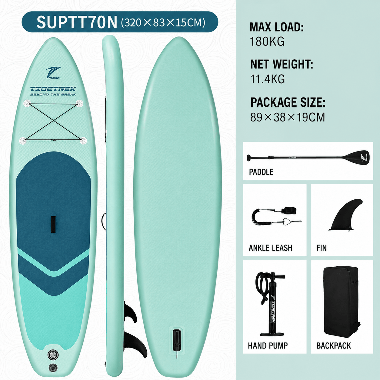 Inflatable Standing Paddle Board Set