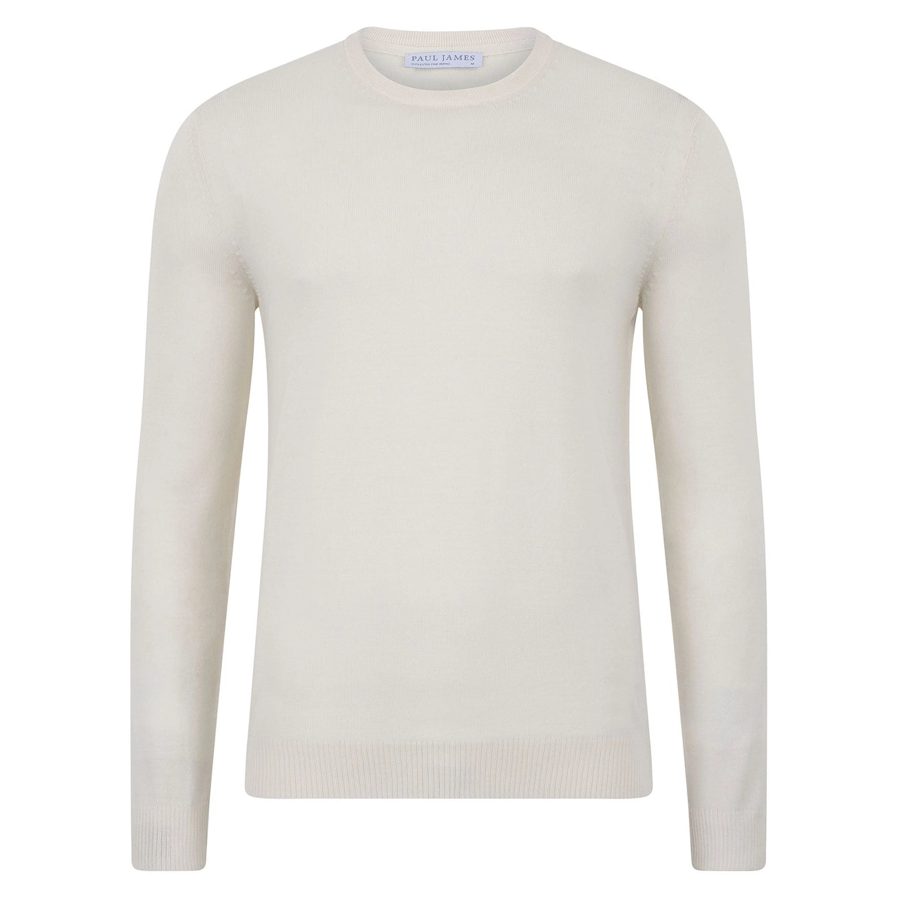 Premium Extra Fine Merino Wool White Sweater