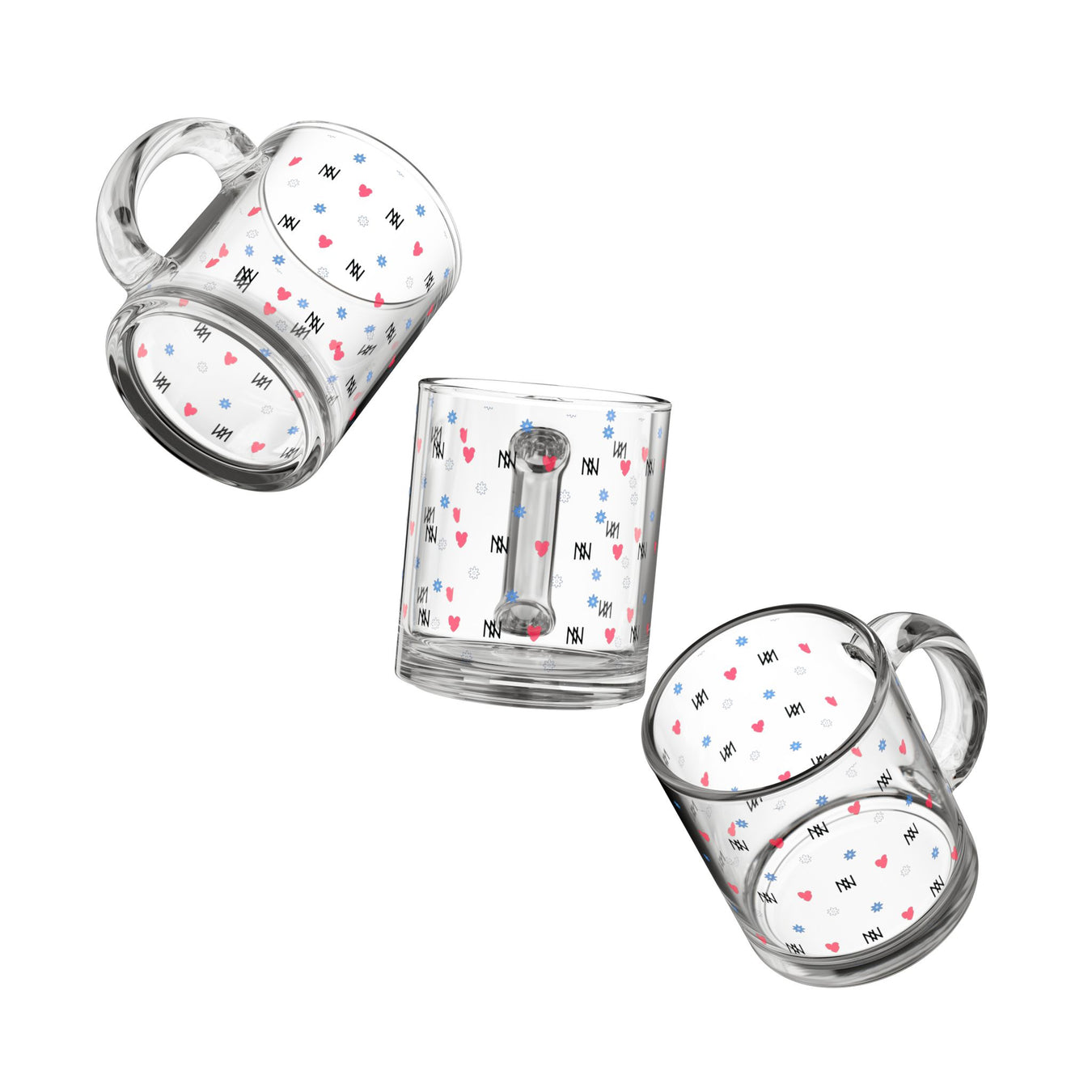 10oz Glass Mug Heart IVORYNN